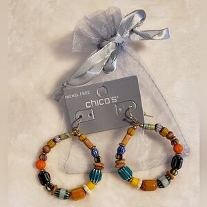 CHICO'S | Beaded Hoop Earrings